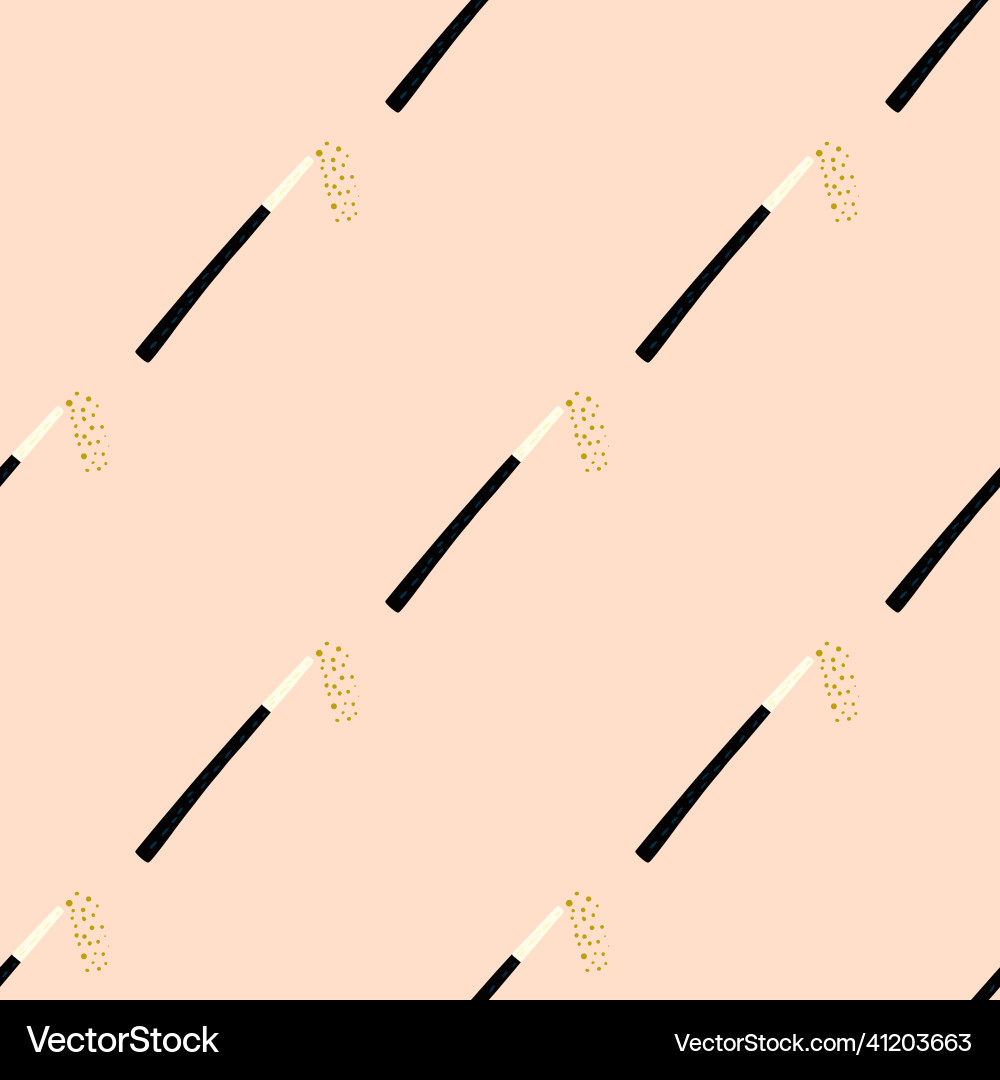 Magic wand seamless pattern background Vector Image