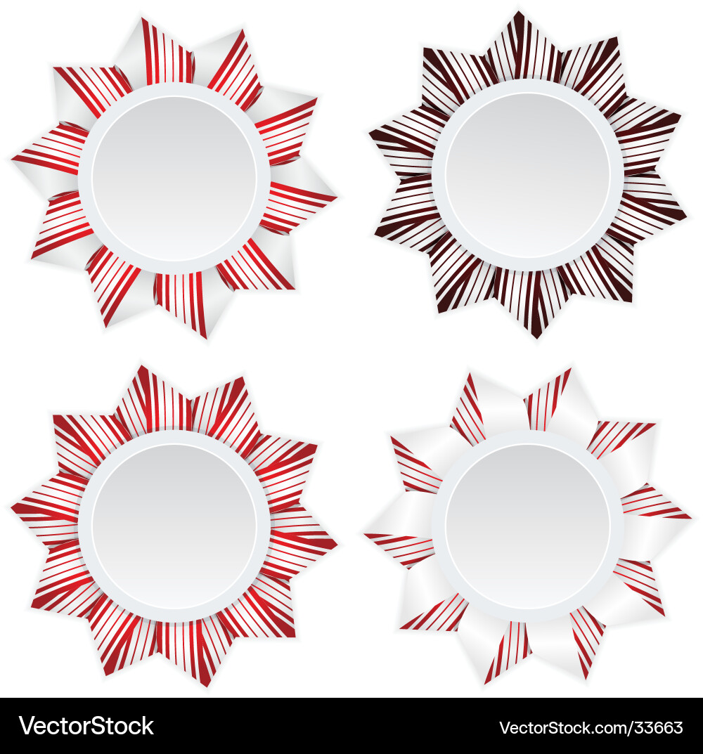 Multi-Colored Badge Set Vector Image
