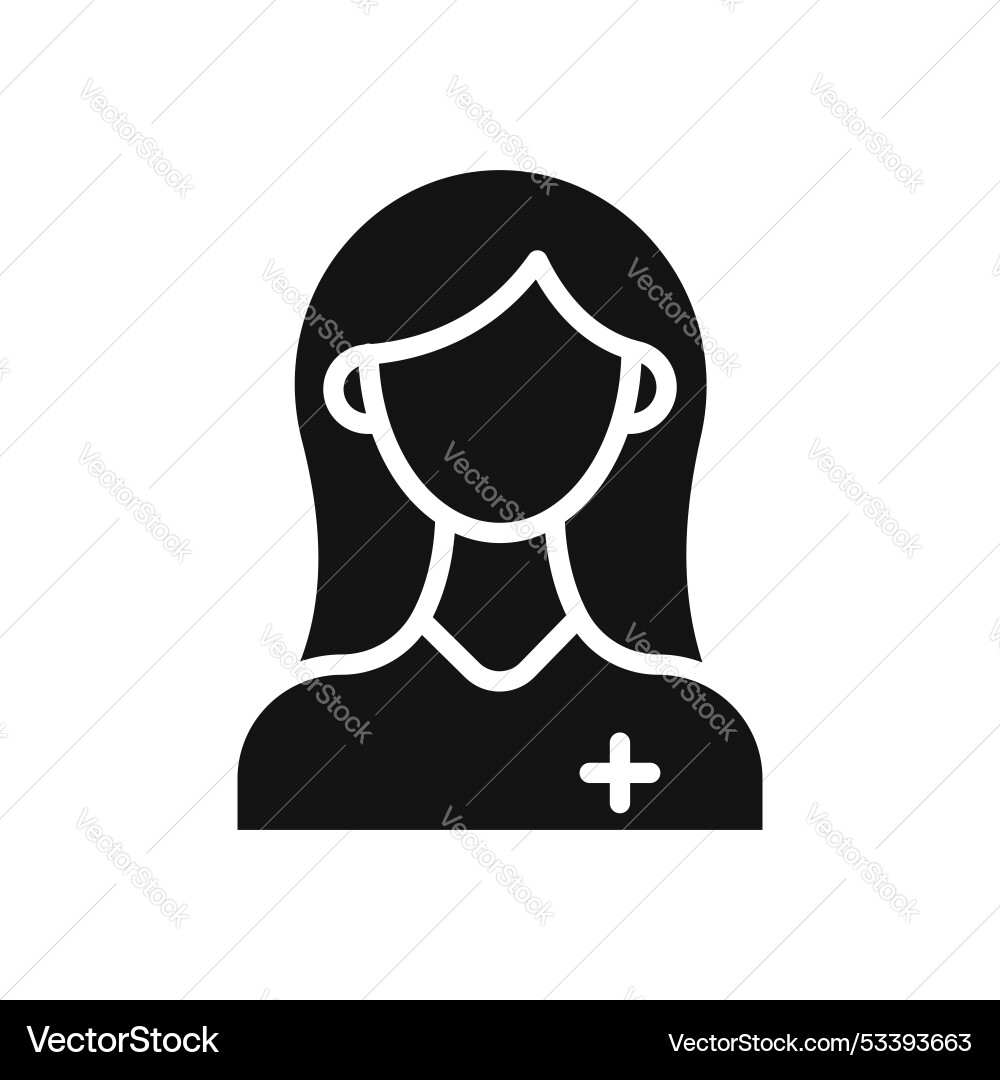 Nurse icon isolated on white background Nurse icon isolated on white background vector image