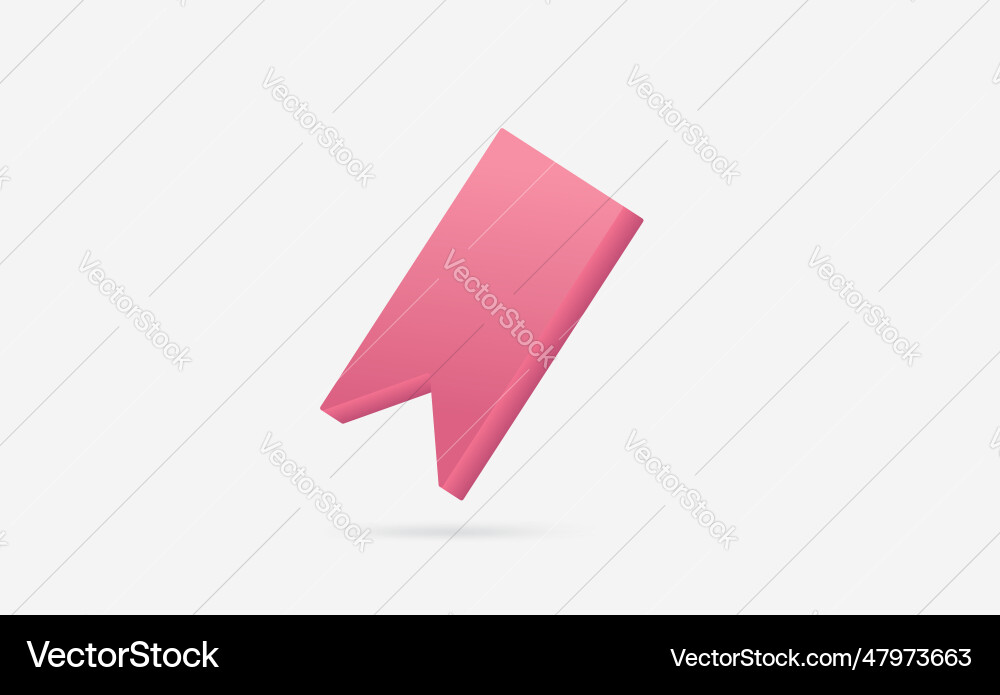 Plain 3d slanted ribbon with spaced background vector image