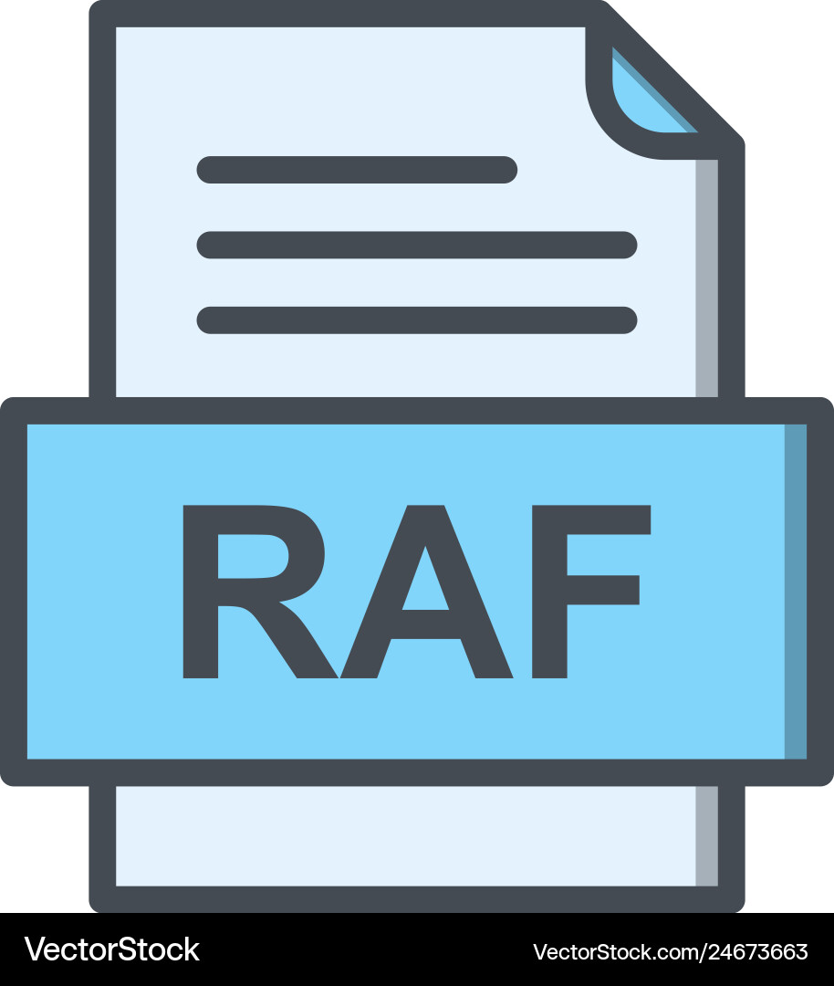 Raf file document icon Vector Image