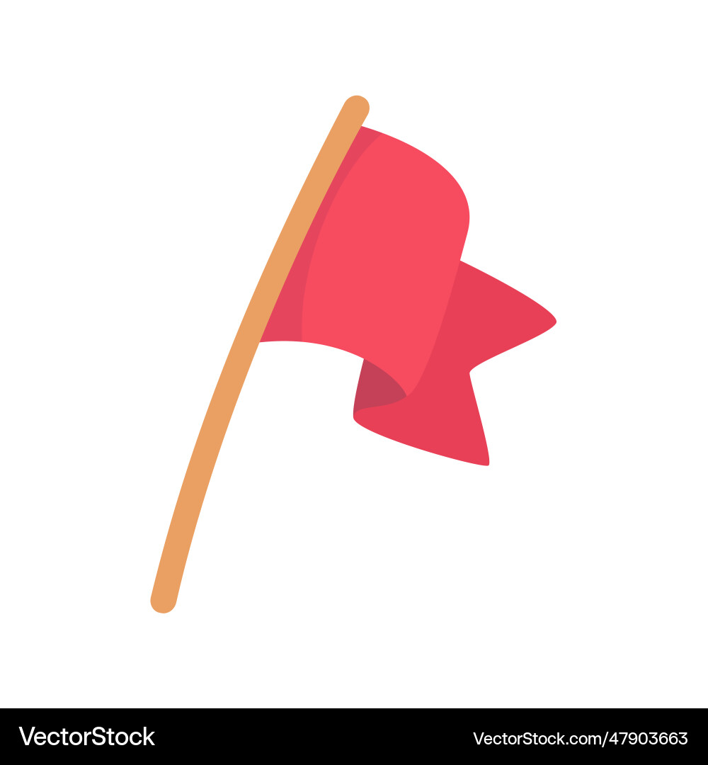 Red flag icon symbolic flags for defining tent Vector Image