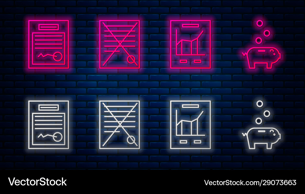 Set line delete file document with graph Set line delete file document with graph vector image