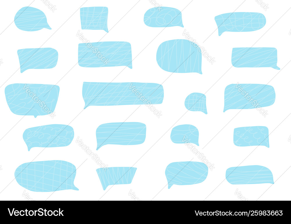 Set speech bubbles for text elements Vector Image