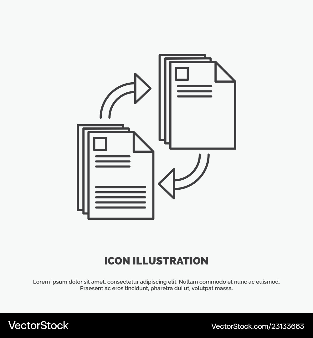 Sharing share file document copying icon line Sharing share file document copying icon line vector image