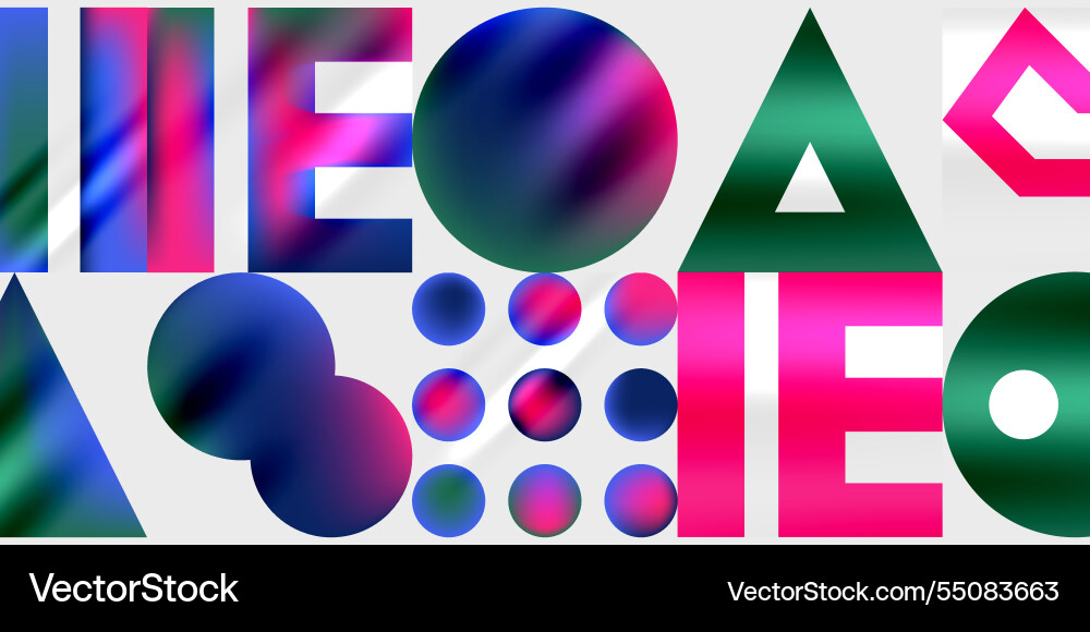 Triangles circles squares rectangles design Triangles circles squares rectangles design vector image