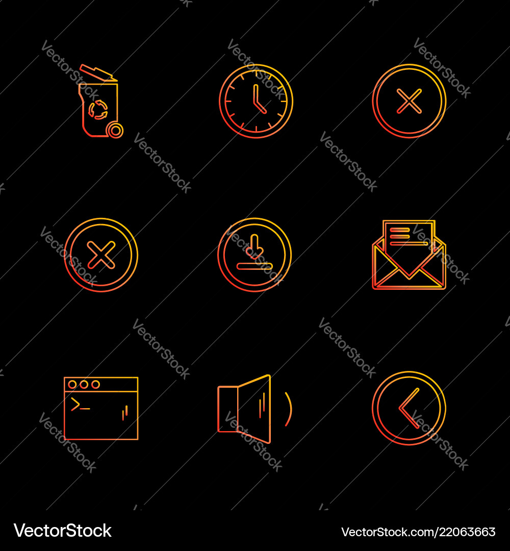 User interface buttons application multimedia vector image