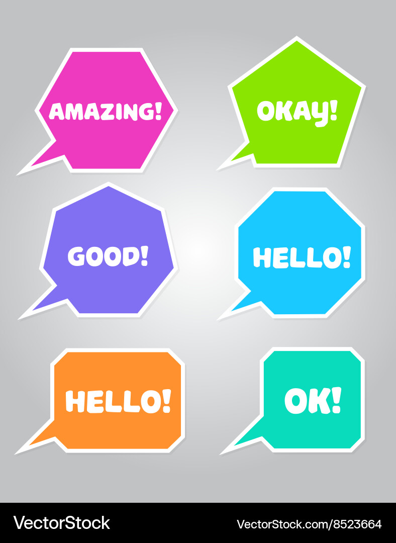 A collection of speech message bubbles vector image