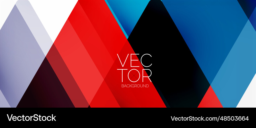 Abstract background color transparent triangles Vector Image