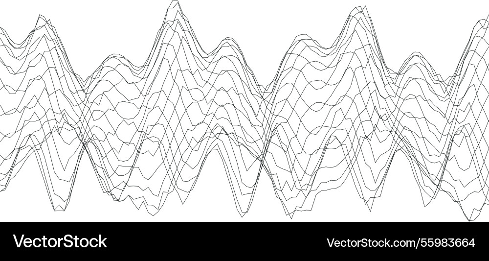 Abstract linear wave pattern for modern design Vector Image