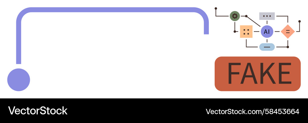 AI Content Verification Flow Vector Image