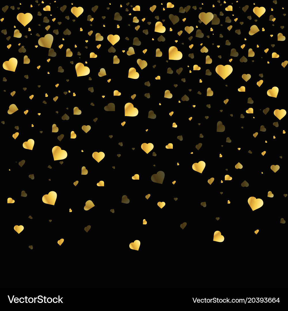 Gold pattern of random falling Vector Image