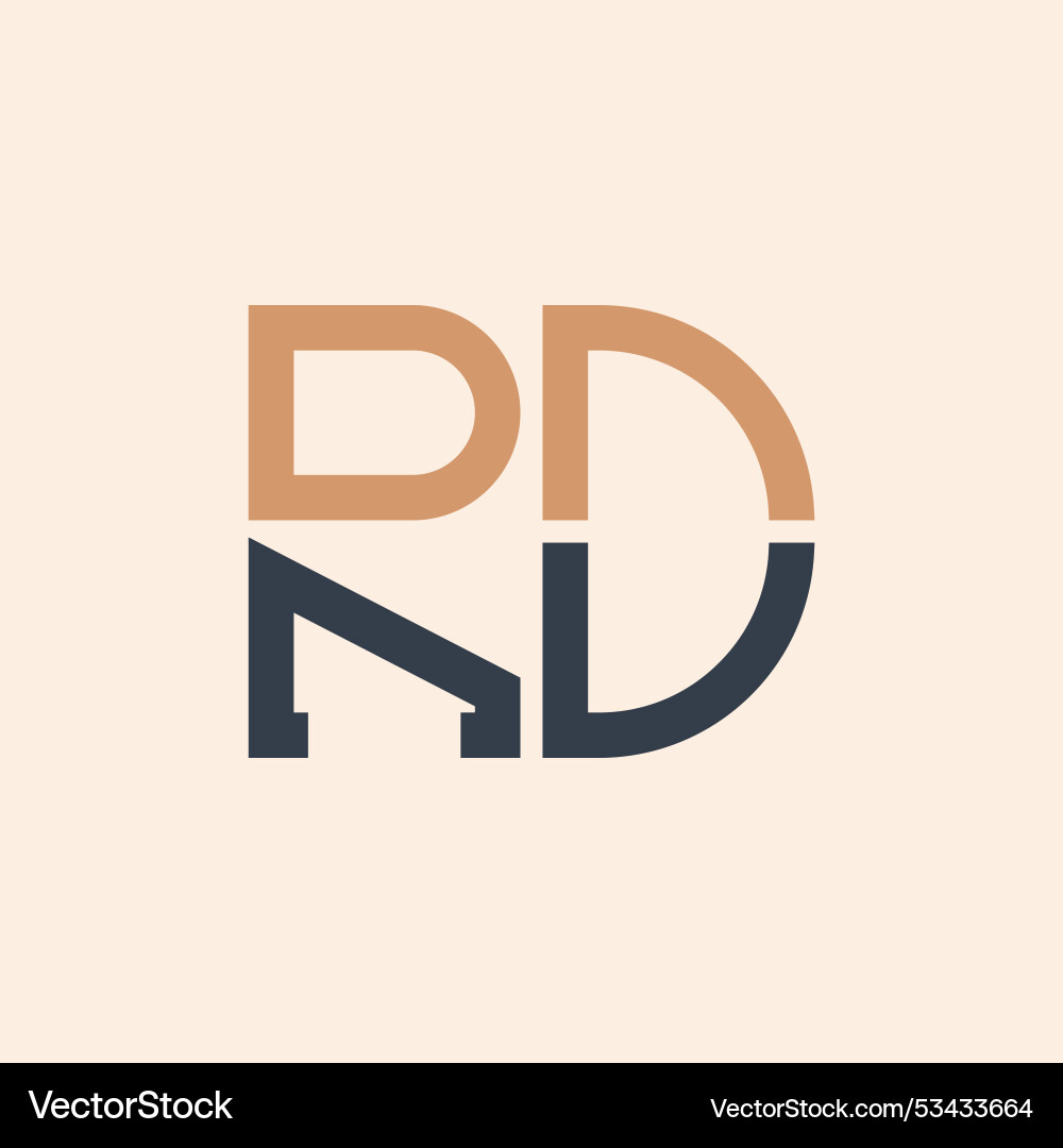 Modern rd letter logo design creative Royalty Free Vector