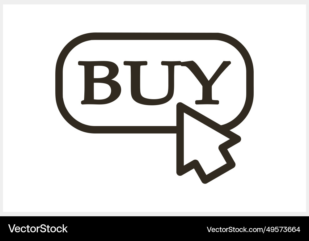 Outline button buy with arrow icon isolated sketch Outline button buy with arrow icon isolated sketch Vector Image