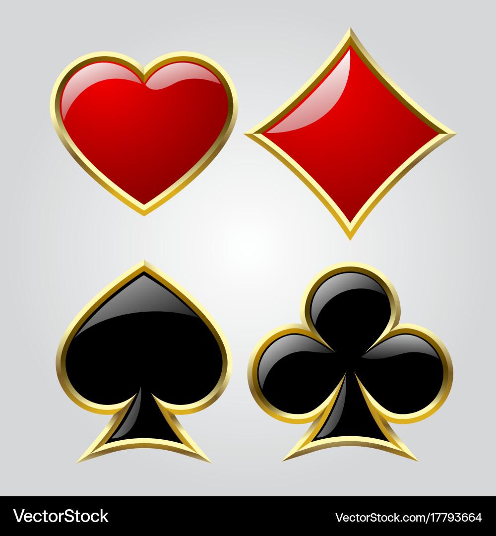 Playing card symbols Royalty Free Vector Image