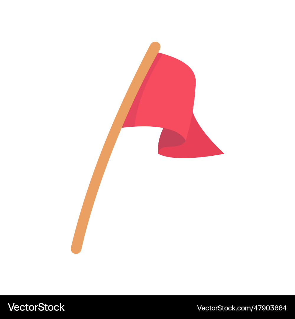Red flag icon symbolic flags for defining tent Vector Image