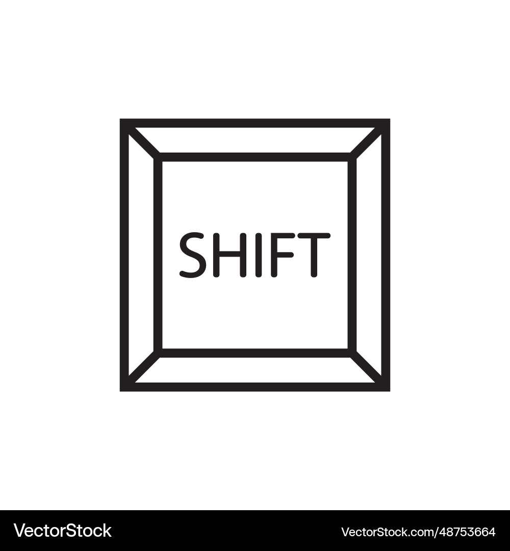 Shift key icon Shift key icon vector image