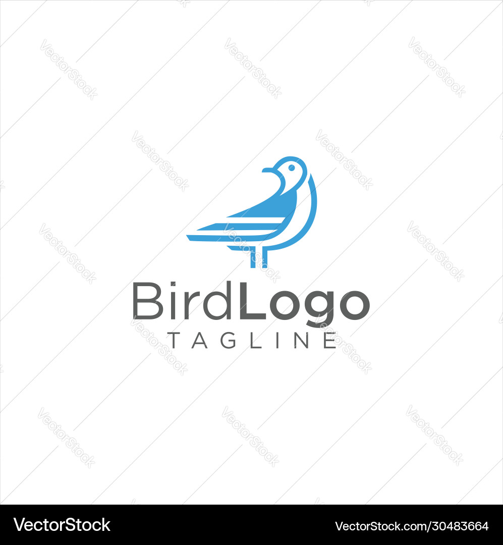 Simple bird logo design template stock Simple bird logo design template stock Vector Image