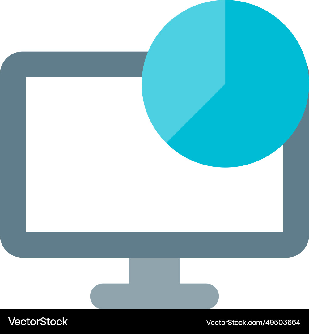 Visual data represented as a circular graph Vector Image