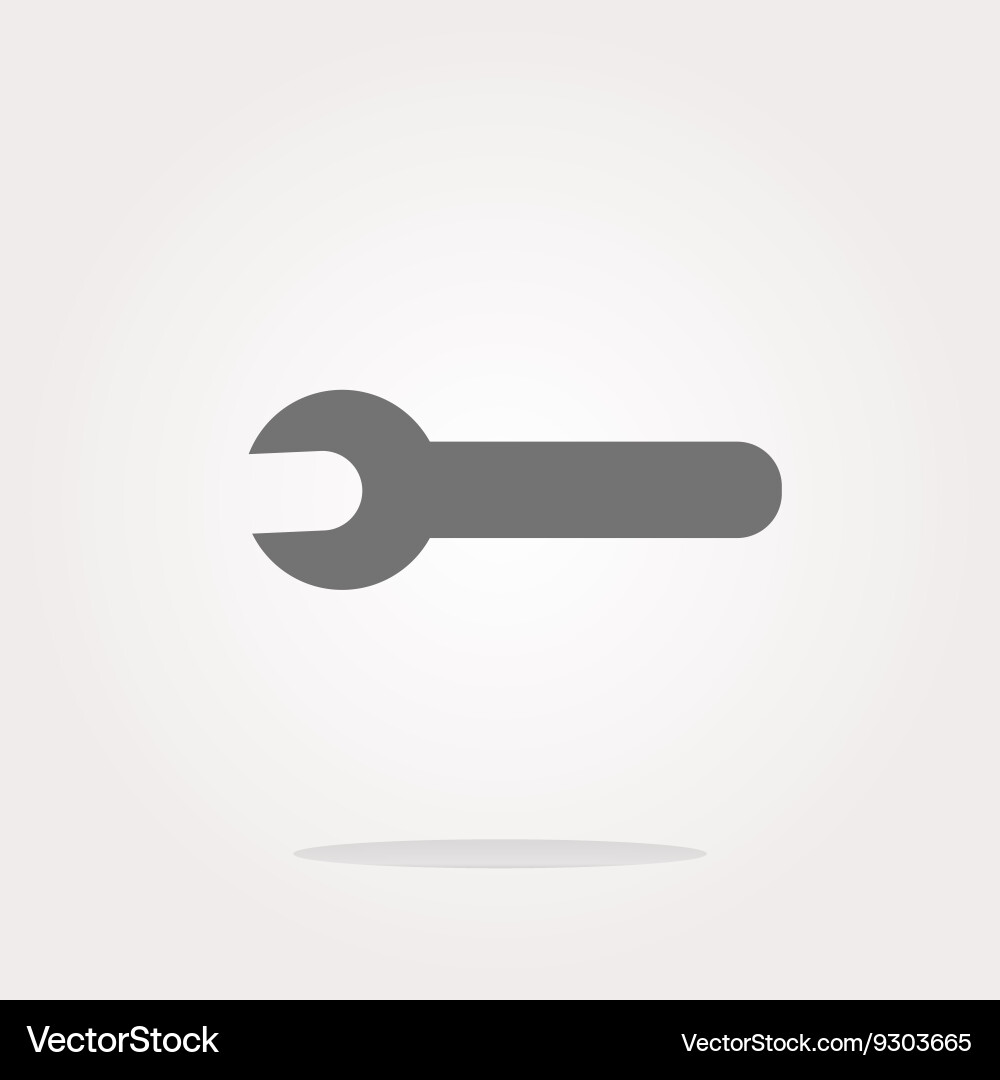 Adjustable wrench icon web button isolated vector image