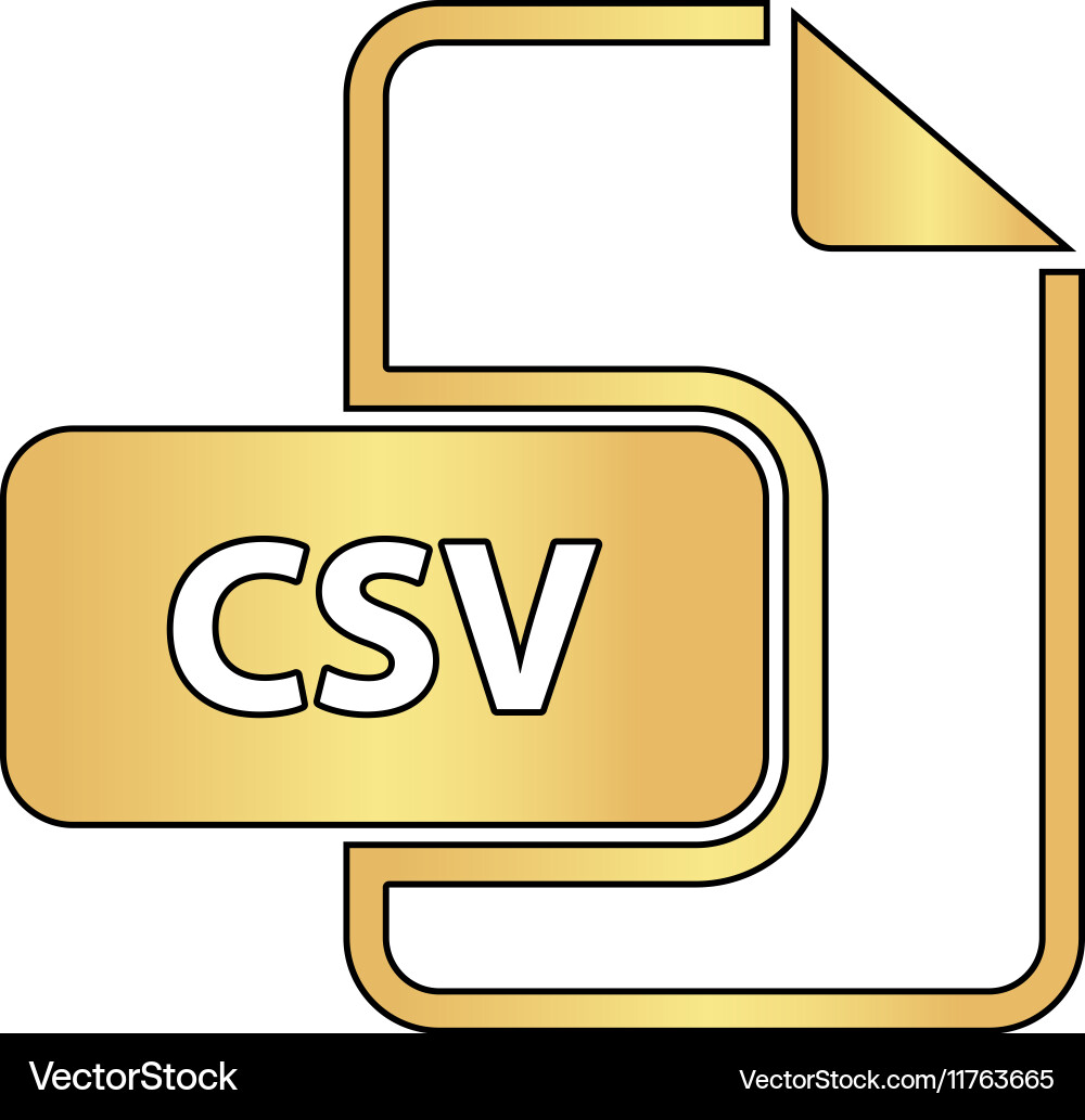 Csv computer symbol vector image