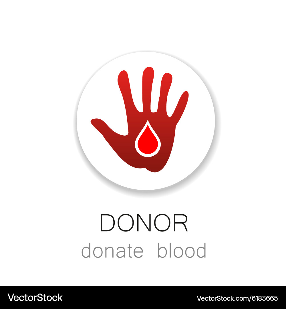Donor donate blood Vector Image