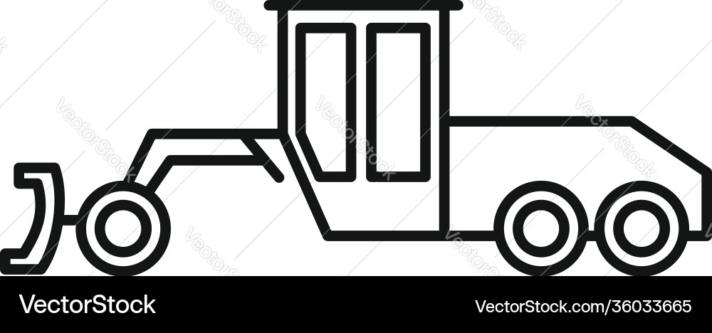 Grader machine grapple icon outline style vector image