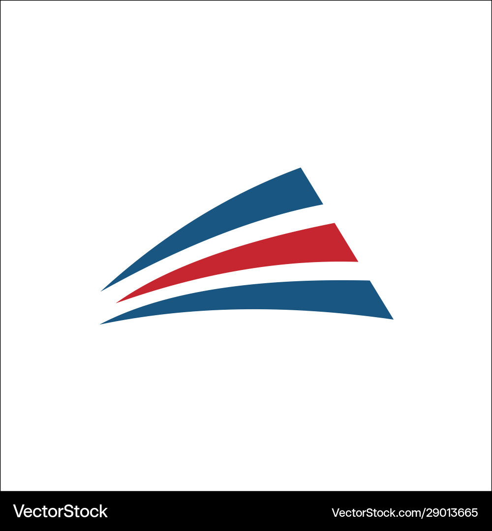 Modern Transportation Logo - Red & Blue Vector Image