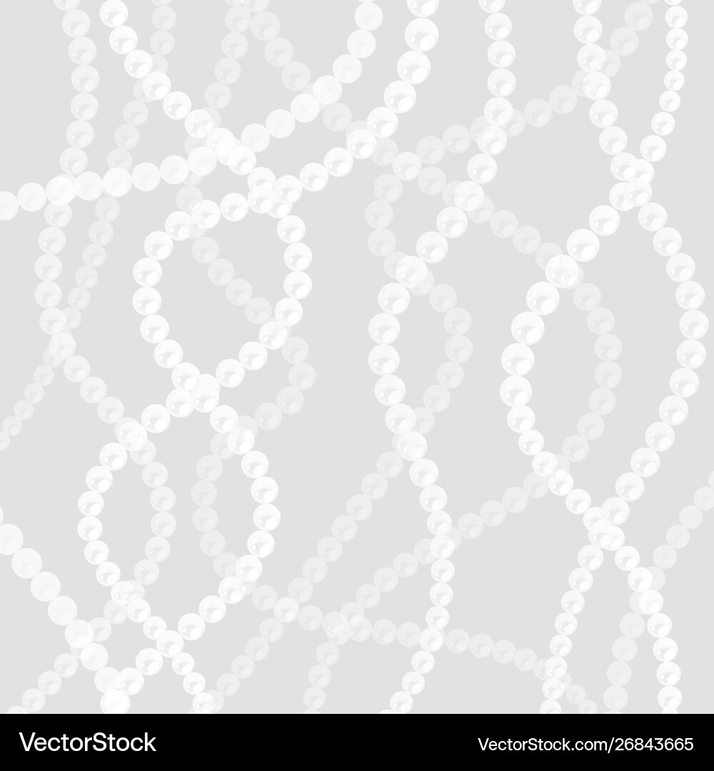 Pearl strings background curved wavy Pearl strings background curved wavy vector image