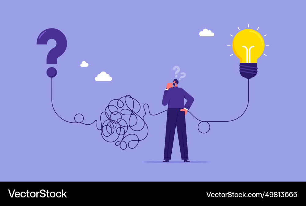 Problem solving skill thinking or finding Problem solving skill thinking or finding vector image
