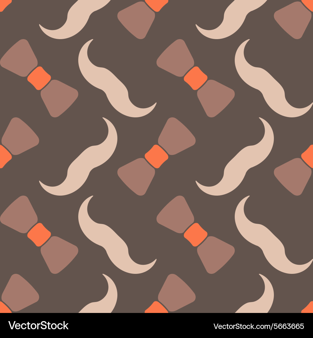 Seamless background with different hipster objects Vector Image