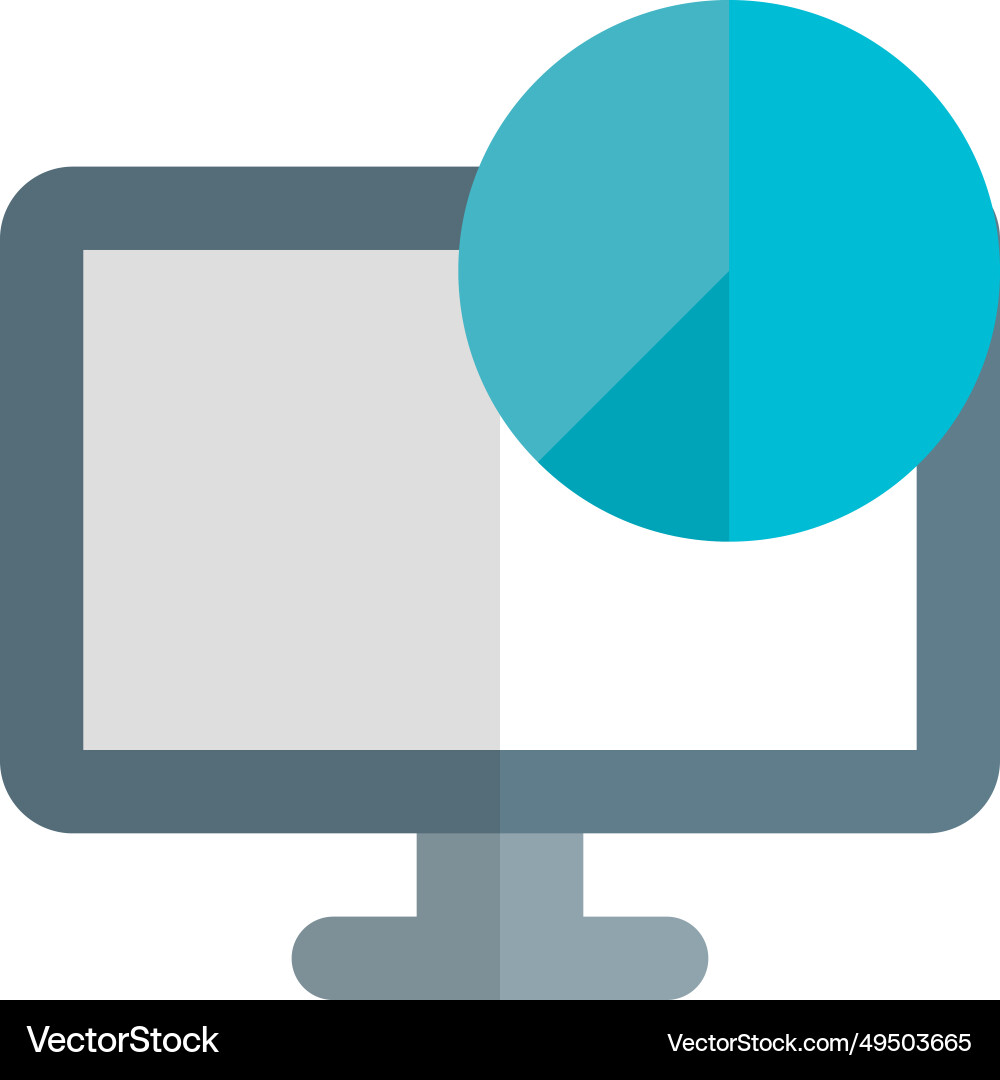 Visual data represented as a circular graph vector image