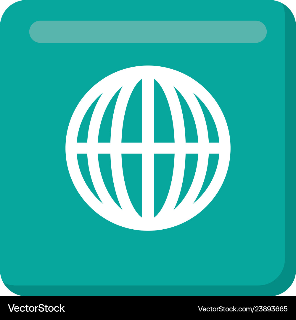 World connection button vector image