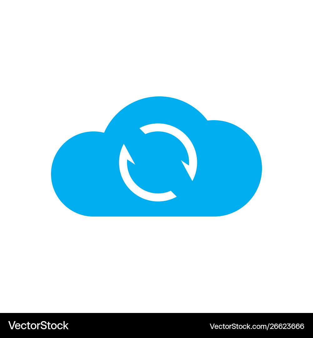 Cloud sync icon synchronize data symbol Cloud sync icon synchronize data symbol vector image