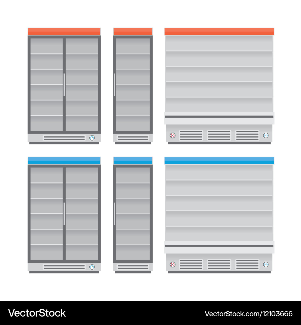 Cooled Refrigerator Display vector image