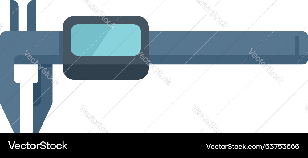 Digital caliper measuring tool icon showing length vector image