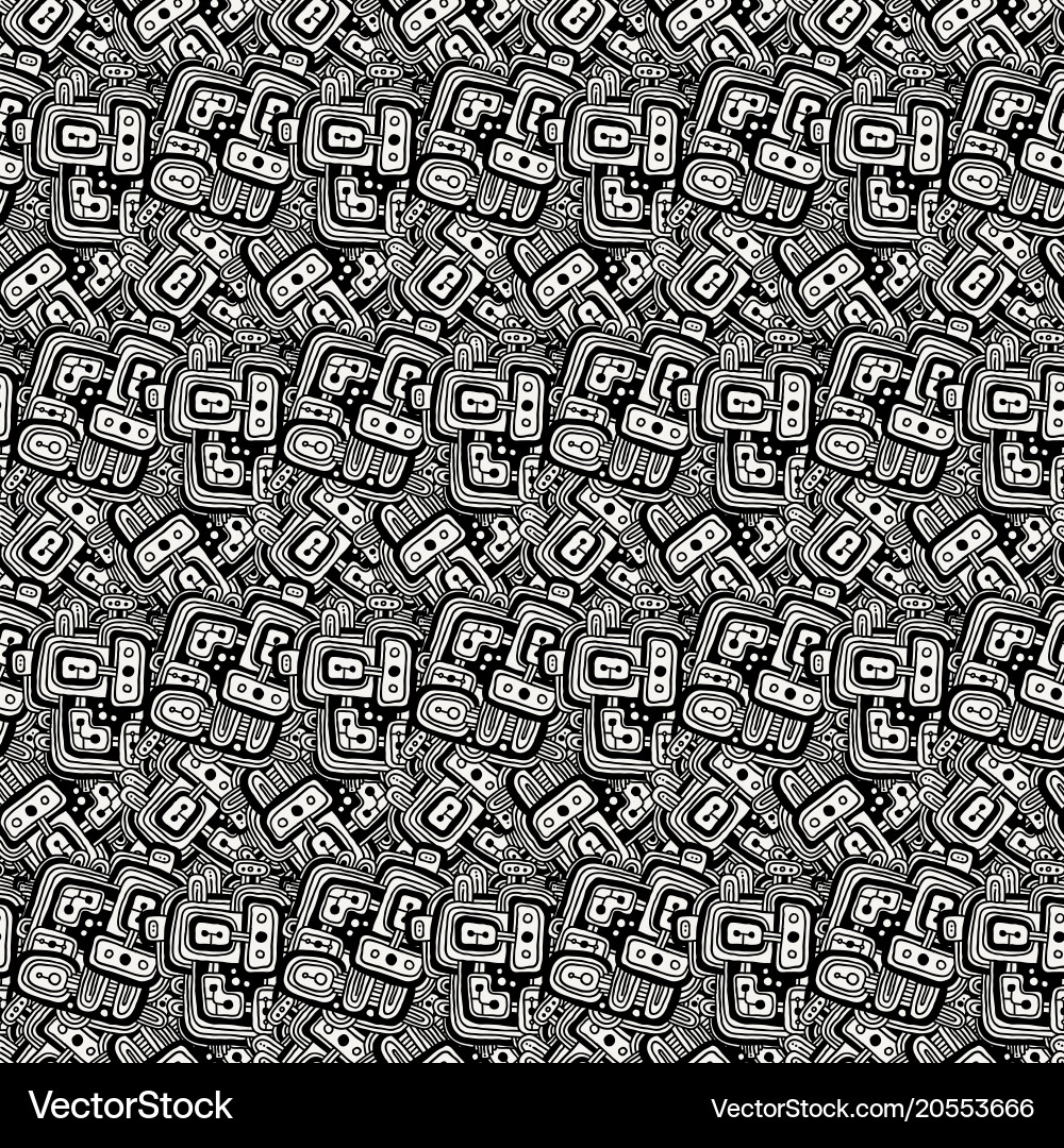 Drawing halftone seamless pattern vector image
