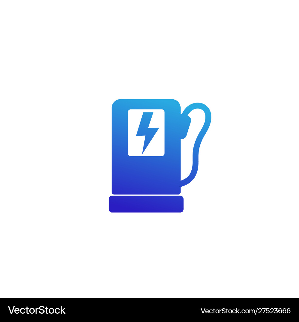 Elektrofahrzeug Ladestation Icon vektorbild
