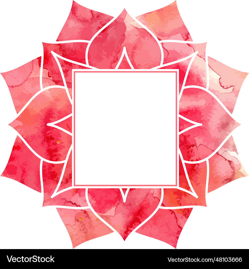Frame with red watercolor pattern stylized Frame with red watercolor pattern stylized vector image