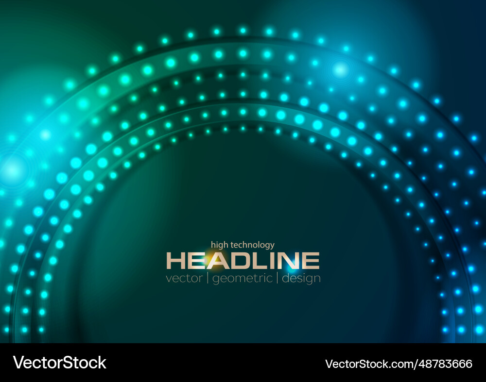 Neon führte Lichter abstrakt Kreis Tech Hintergrund Neon führte Lichter abstrakt Kreis Tech Hintergrund vektorbild
