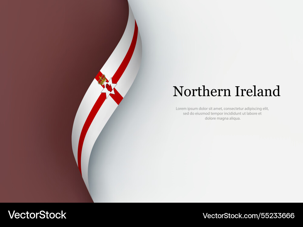 Nördliche Ireland-Flagge auf Webband Nördliche Ireland-Flagge auf Webband Vektorbild