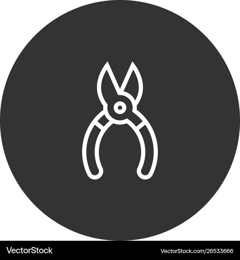 Pliers icon in modern style for web site Pliers icon in modern style for web site Vector Image