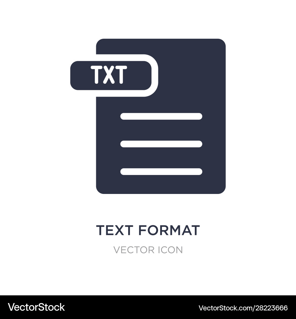 Text format icon on white background simple vector image