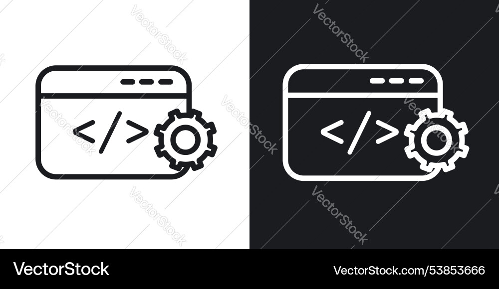 Web development icon set Web development icon set vector image