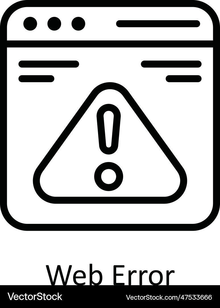 Web error outline icon design Vector Image