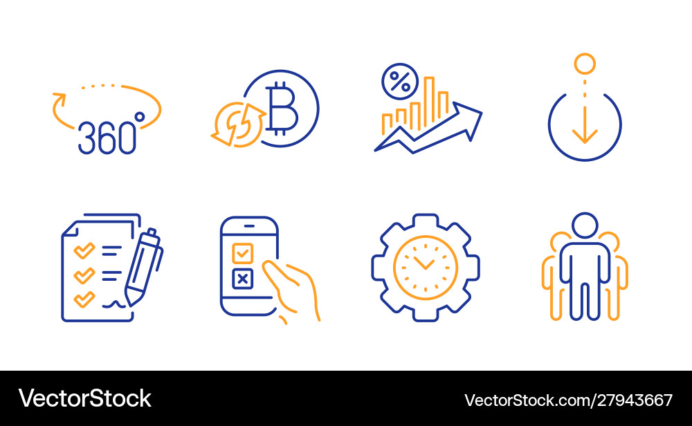 360 degrees survey checklist and refresh bitcoin 360 degrees survey checklist and refresh bitcoin vector image