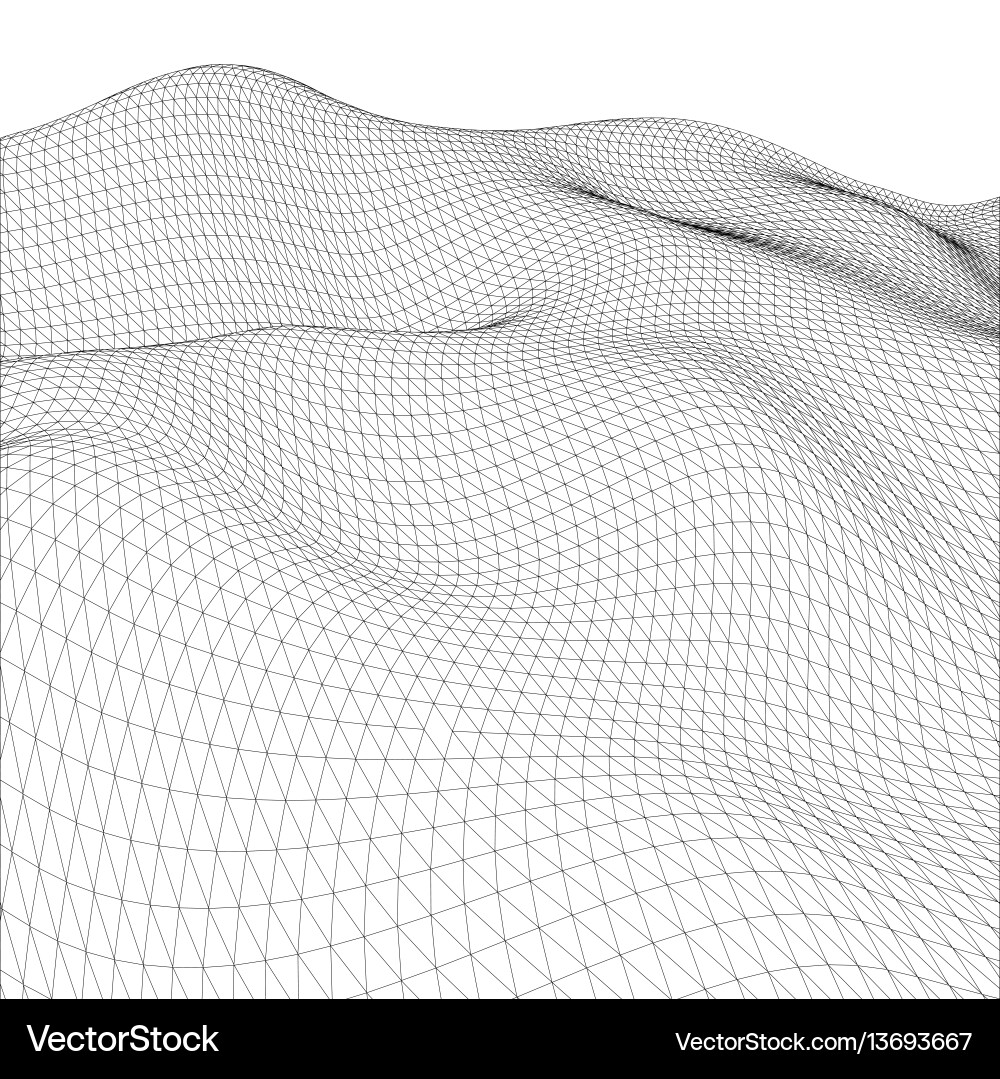 Abstract wire-frame grid Abstract wire-frame grid vector image
