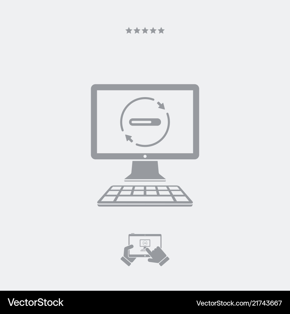 Bar progress computer icon Vector Image