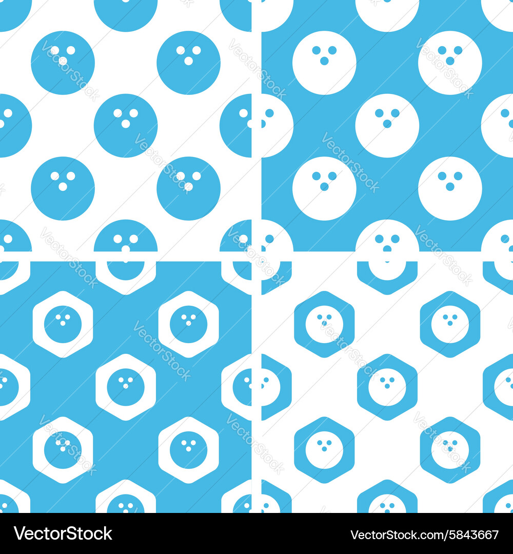 Bowling patterns set Vector Image