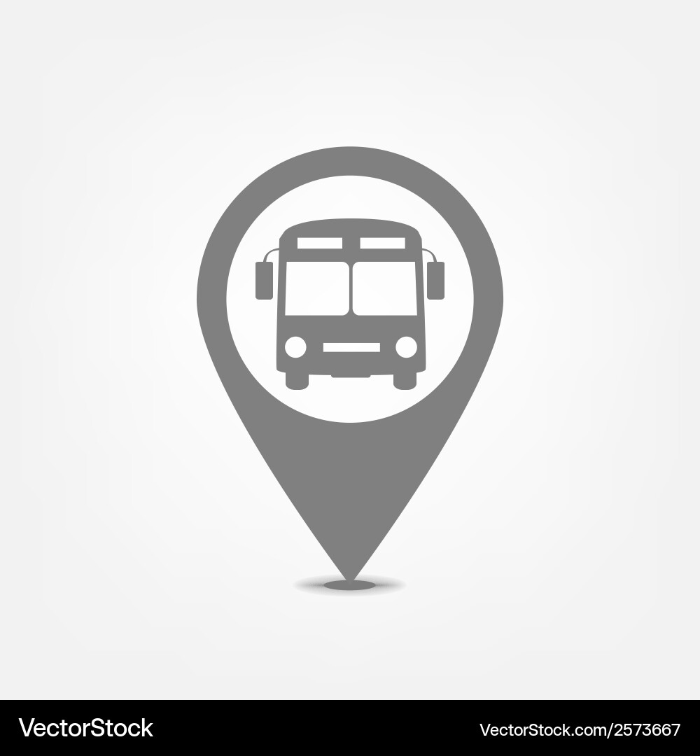 Bus Stop Pointer Icon vector image